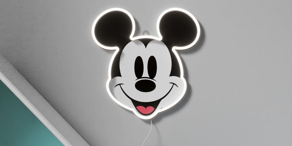 Neon Yellowpop Disney Mickey Printed     Face