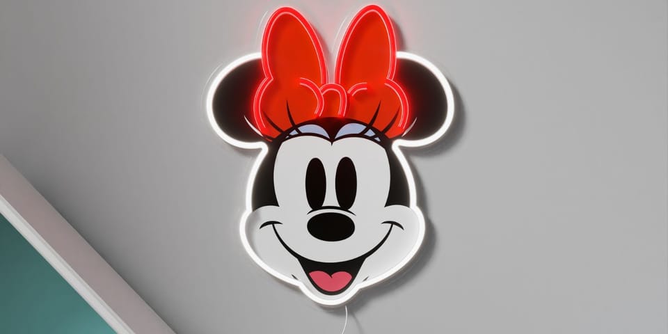 Neon Yellowpop Disney Minnie Printed     Face