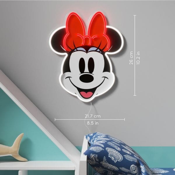 Neon Yellowpop Disney Minnie Printed     Face