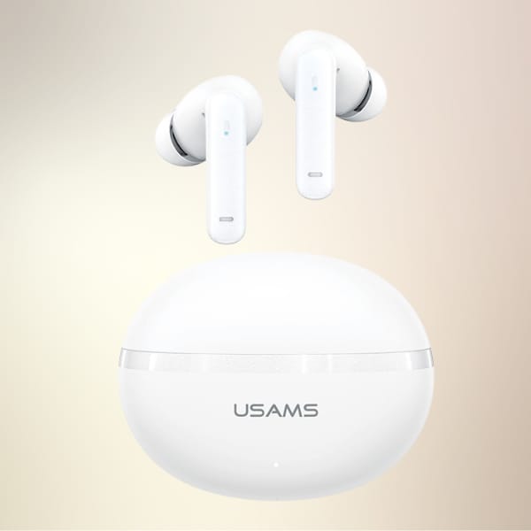 Słuchawki Bluetooth USAMS Echo E02 TWS   ANC+ENC bezprzewodowe biały