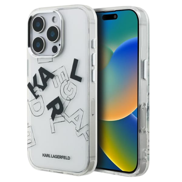 Etui Karl Lagerfeld IML Sketched Graphic do iPhone 16 Pro Max przezroczysty