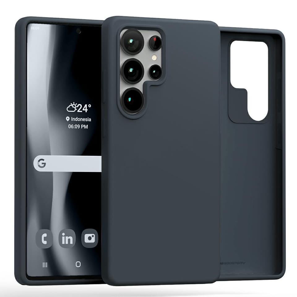 Etui Mercury Pure Magsafe Silicone do    Samsung Galaxy S25 Ultra granatowy