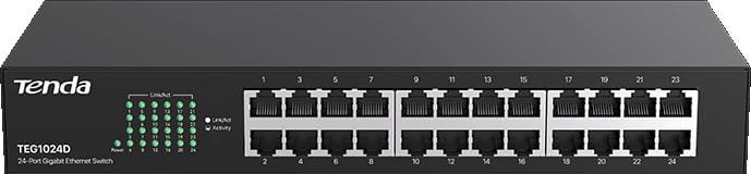 Tenda 24-port Gigabit Ethernet Switch Nie zarządzany Niebieski