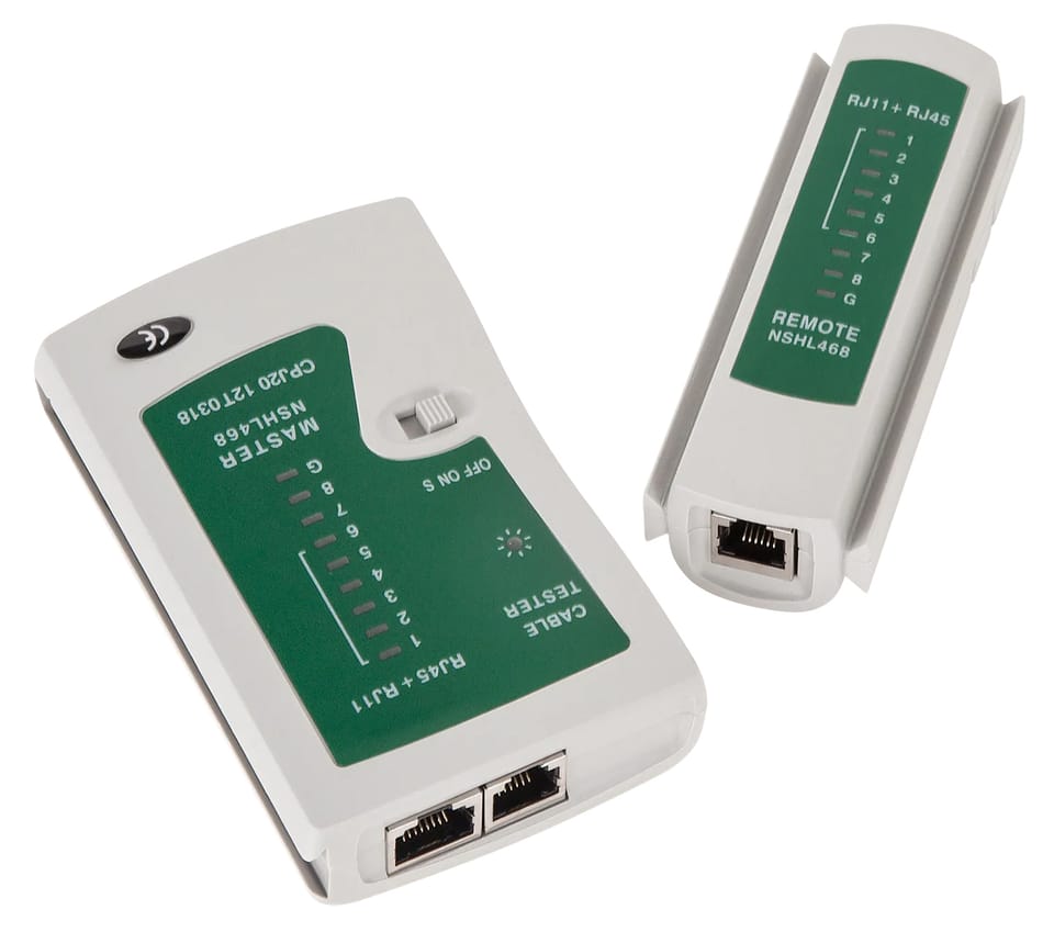 Tester kabli sieciowych (skrętki) RJ45, RJ11, RJ12