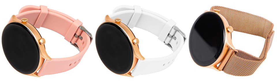 Smartwatch Blow X19 złoty. Bransoleta i dwa paski.