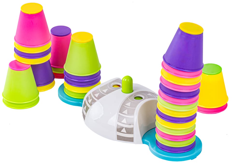 Edukacyjna gra zręcznościowa "Stacking Game", Zbuduj wieżę, Układanka, Kolorowe kubeczki