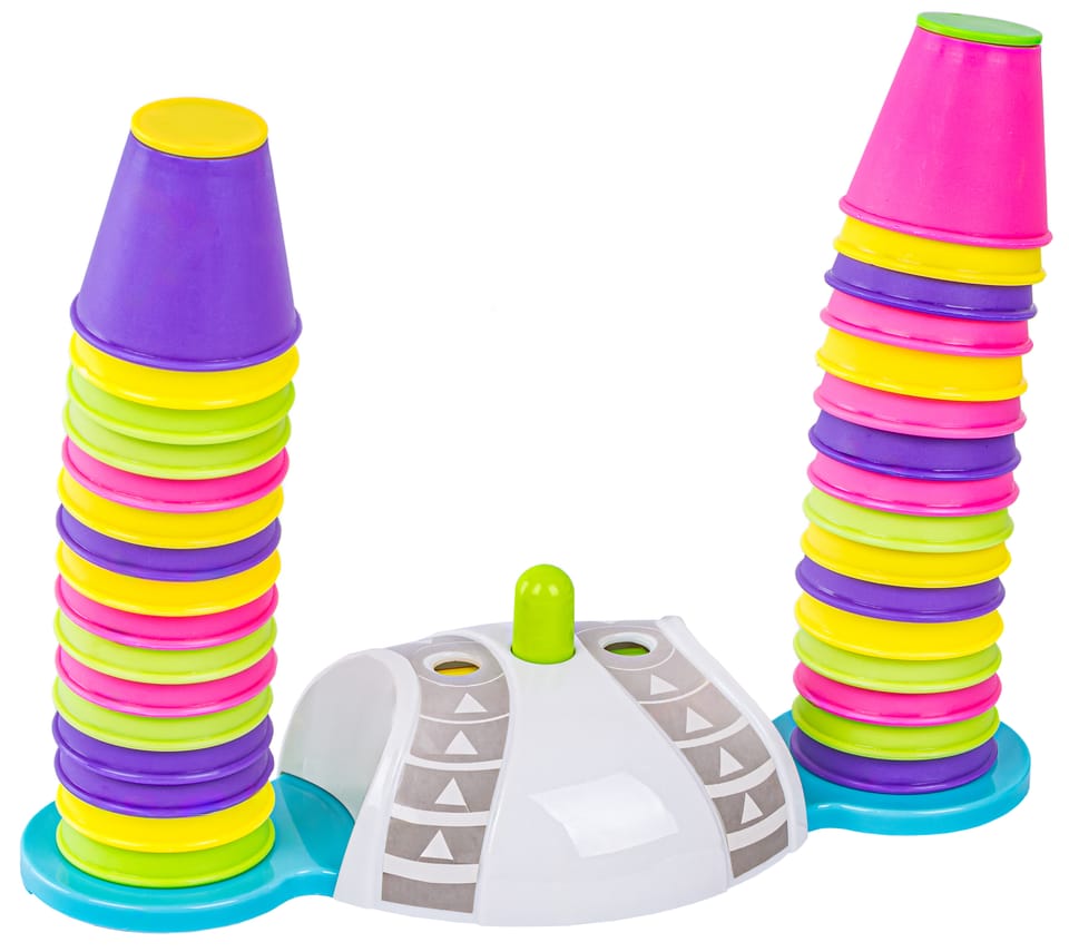 Edukacyjna gra zręcznościowa "Stacking Game", Zbuduj wieżę, Układanka, Kolorowe kubeczki