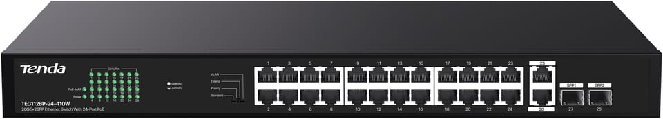 SWITCH POE TENDA TEG1128P-24-410W