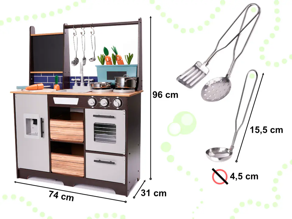 Wooden kitchen MDF with accessories LOFT XXL 96cm