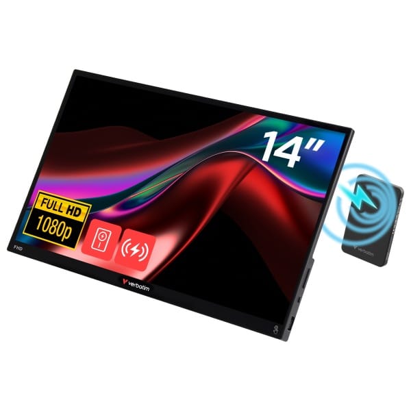 Monitor przenośny dotykowy Verbatim      LIGHT 14" FHD z powerbankiem 5000mAh czarny 32088