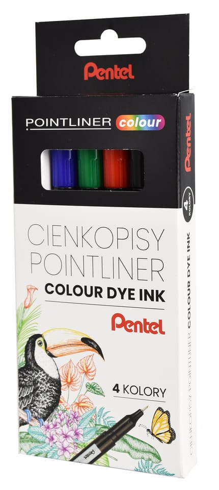 Cienkopisy POINTLINER COLOUR (4szt) S40-ST4PL PENTEL