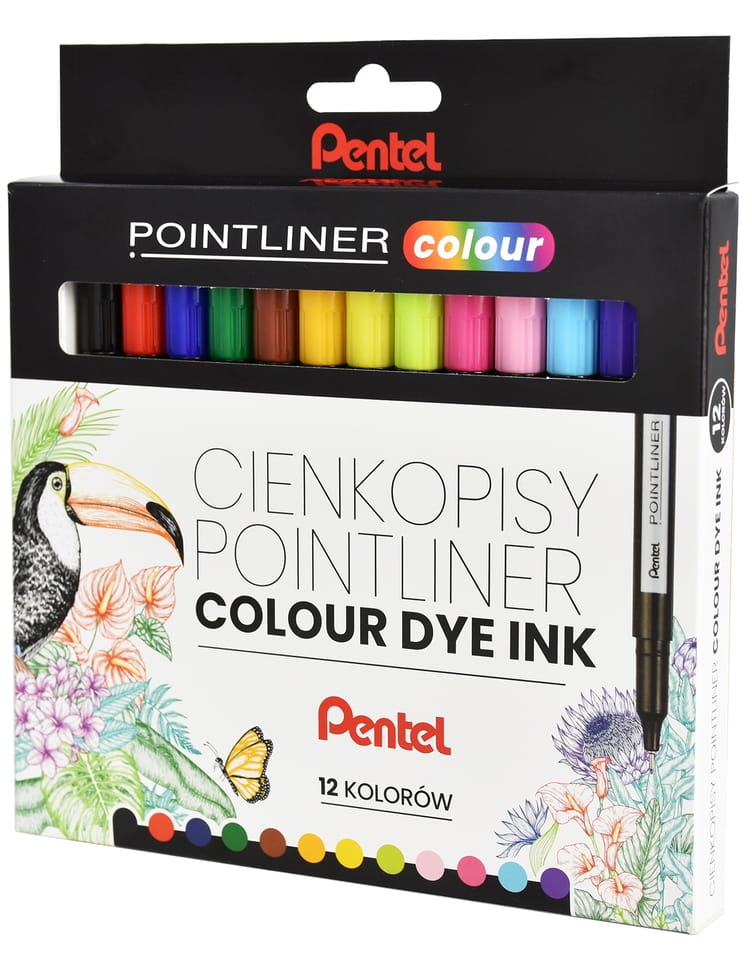 Cienkopisy POINTLINER COLOUR (12szt) S40-ST12PL PENTEL