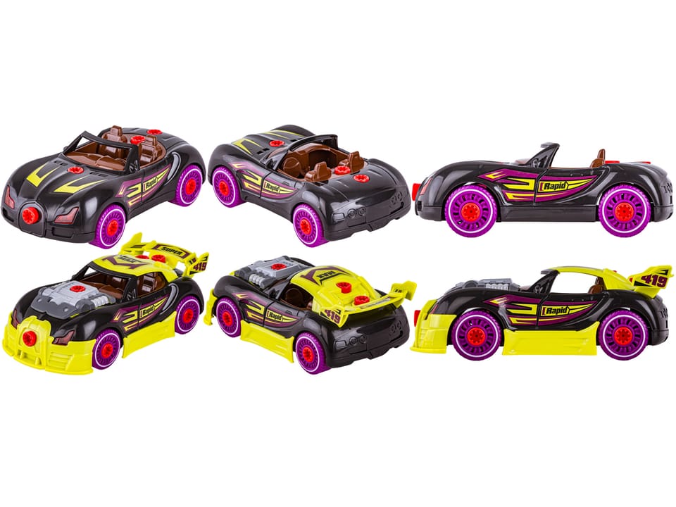 Sportowy Samochód do rozkręcania i skręcania 2w1 TUNING + Wkrętarka