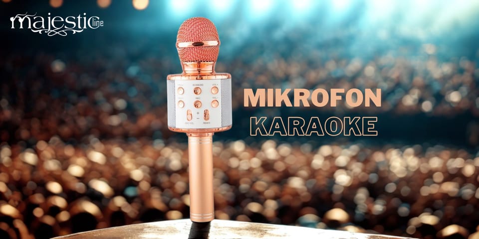 Mikrofon karaoke MajesticLine różowy