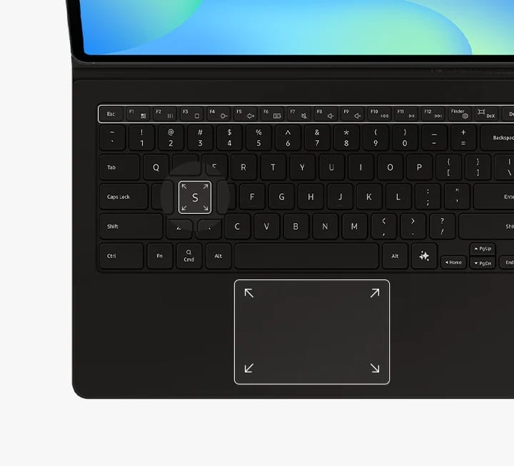 Etui Samsung Book Cover Keyboard AI Key  do Galaxy Tab S10 FE+ biały