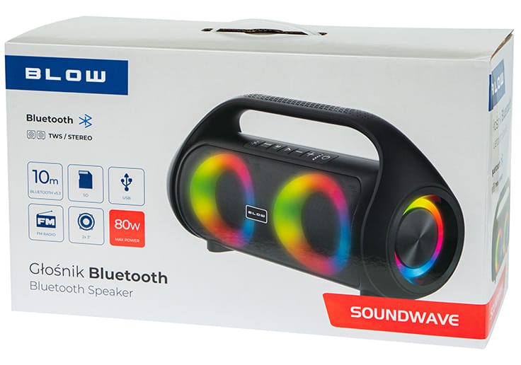 Głośnik Bluetooth z radiem Soundwave 80W Blow 30-405