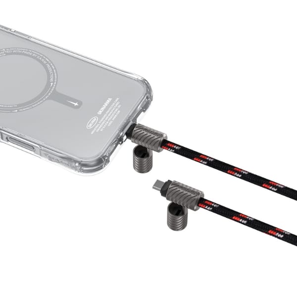 Uniwersalna smycz do telefonu kabel 2w1  Skinarma Dyno Ve USB-C/USB-C czarny