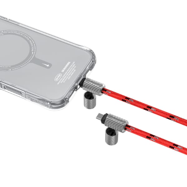 Uniwersalna smycz do telefonu kabel 2w1  Skinarma Dyno Ve USB-C/USB-C czerwony