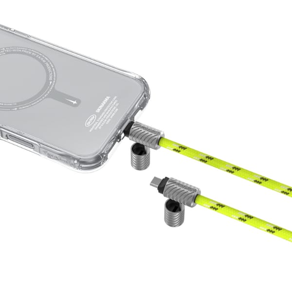 Uniwersalna smycz do telefonu kabel 2w1  Skinarma Dyno Ve USB-C/USB-C niteglow