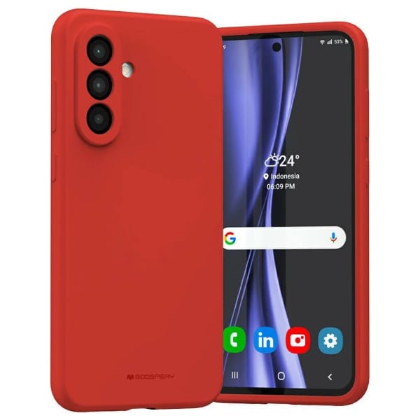 Etui Mercury Silicone do Samsung Galaxy  A56 czerwony