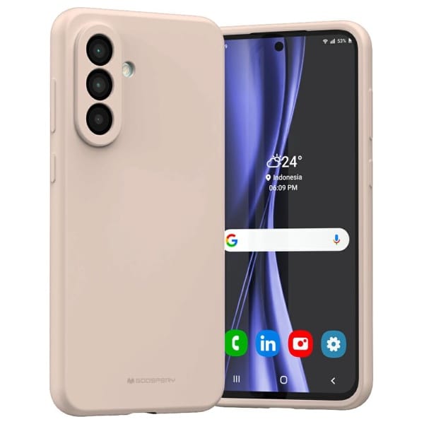 Etui Mercury Silicone do Samsung Galaxy  A56 różowo-piaskowy