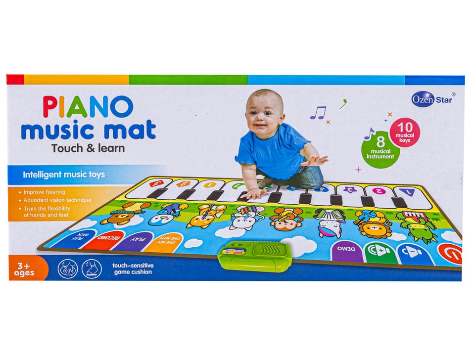 Edukacyjna, Muzyczna Mata Dla Dzieci, Pianino - Muzyka, Instrumenty 80x30cm