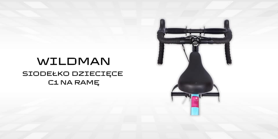 Siodełko dziecięce WILDMAN C1 na ramę    roweru czarny