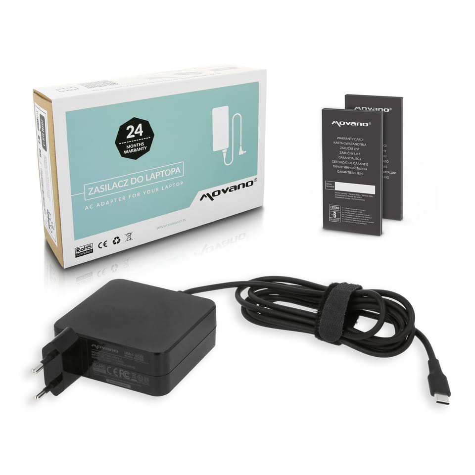 Zasilacz Movano 65W USB type C USB-C (black)