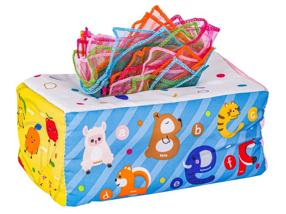 Zabawki Sensoryczne Miękkie klocki 6w1, Gryzak, Sensoryczna Wieża Karty Dla Dzieci