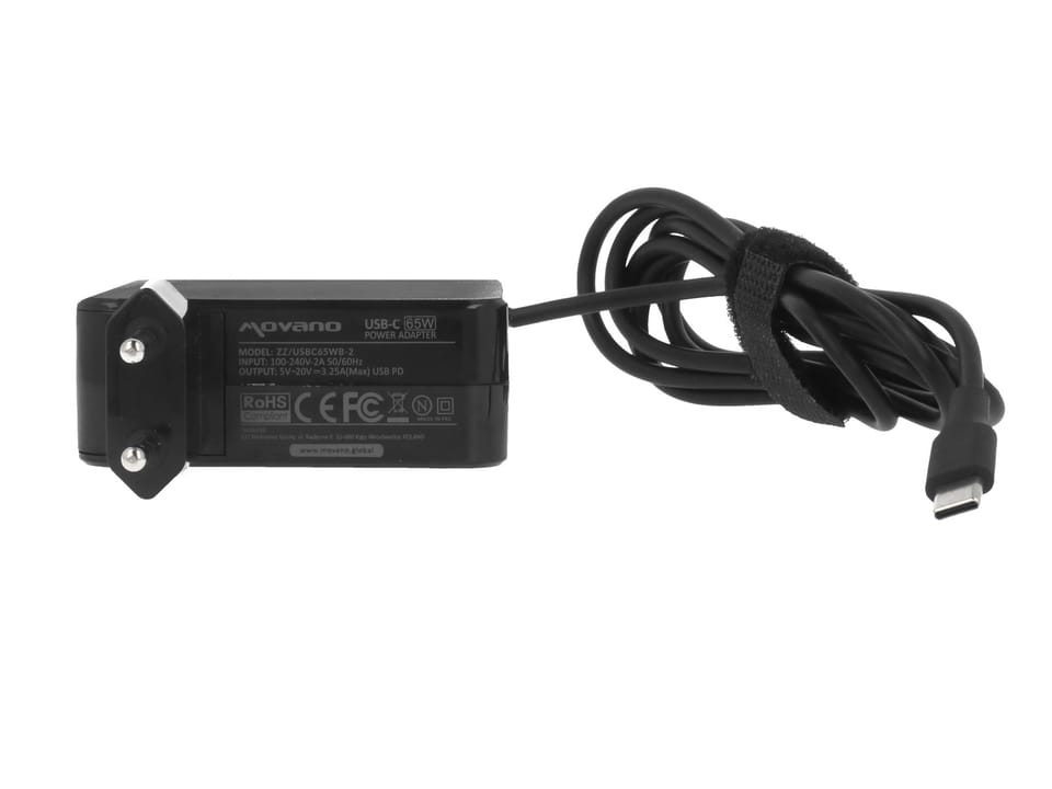 Zasilacz Movano 65W USB type C USB-C (black)