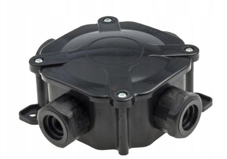 Puszka n/t hermetyczna PH PG16 75x75x33 5x4mm2 IP67 czarna A.0035C