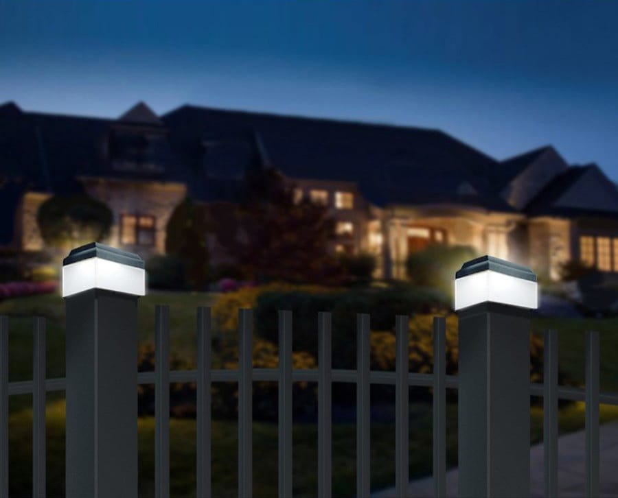 Lampa solarna LED na słupek, daszek kopertowy, GreenBlue (60 mm, 60 mm)