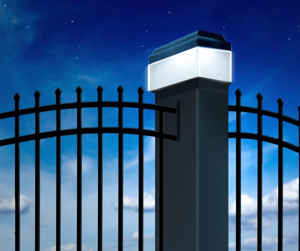 Lampa solarna LED na słupek, daszek kopertowy, GreenBlue (60 mm, 60 mm)