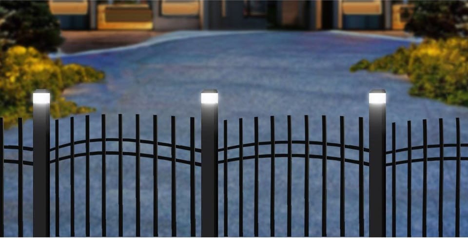 Lampa solarna LED na słupek, daszek kopertowy, GreenBlue (60 mm, 60 mm)