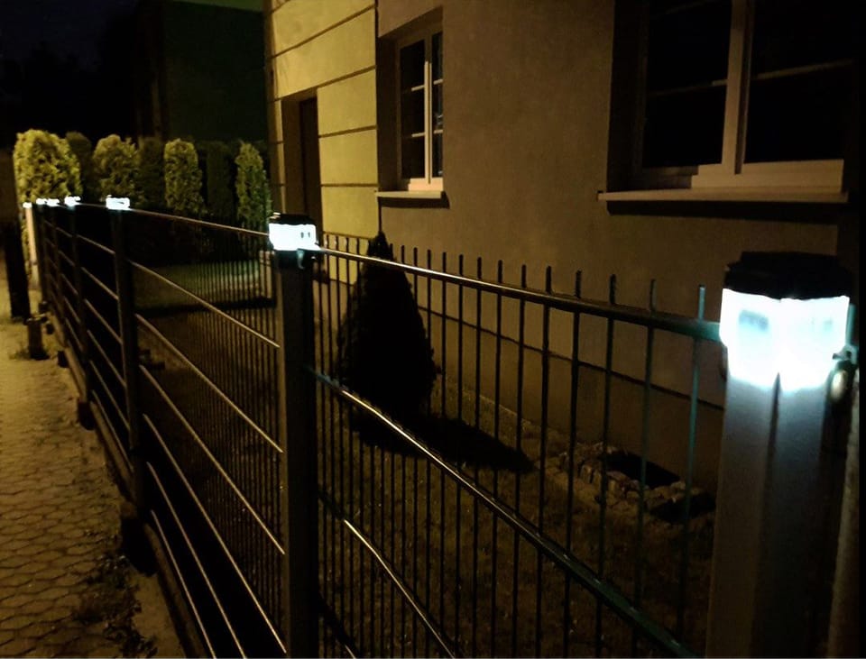 Lampa solarna LED na słupek, daszek kopertowy, GreenBlue (60 mm, 60 mm)