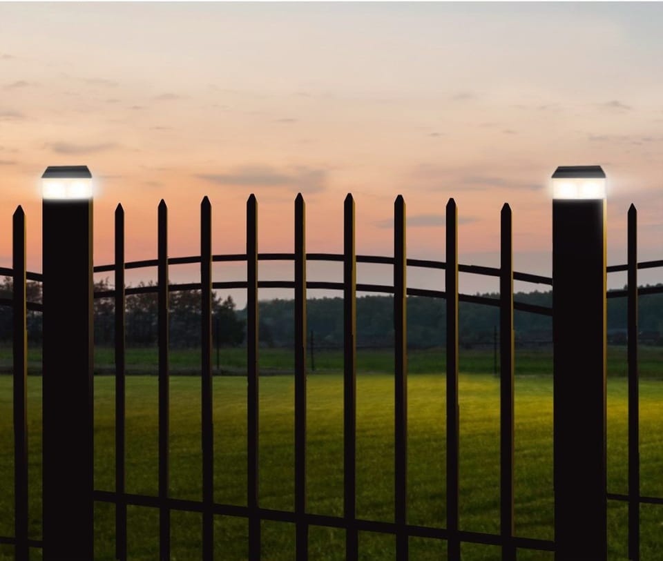 Lampa solarna LED na słupek, daszek kopertowy, GreenBlue (60 mm, 60 mm)