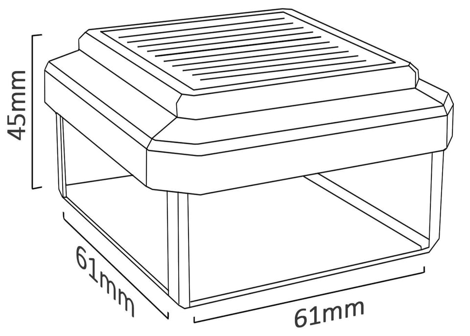 Lampa solarna LED na słupek, daszek kopertowy, GreenBlue (60 mm, 60 mm)
