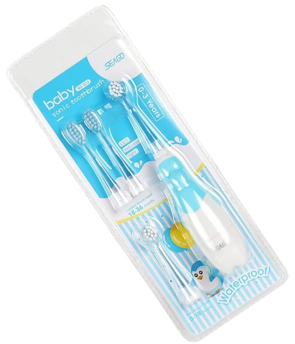 Szczoteczka soniczna dla dzieci 4 końcówki Seago SG-513 (Blue)