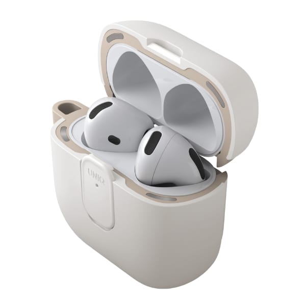 Etui UNIQ Clyde do AirPods 4 Lock Case   beżowy