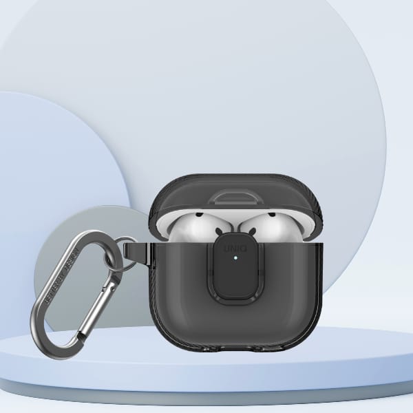 Etui UNIQ Glase Pro do AirPods 4 Lock    Case dymny