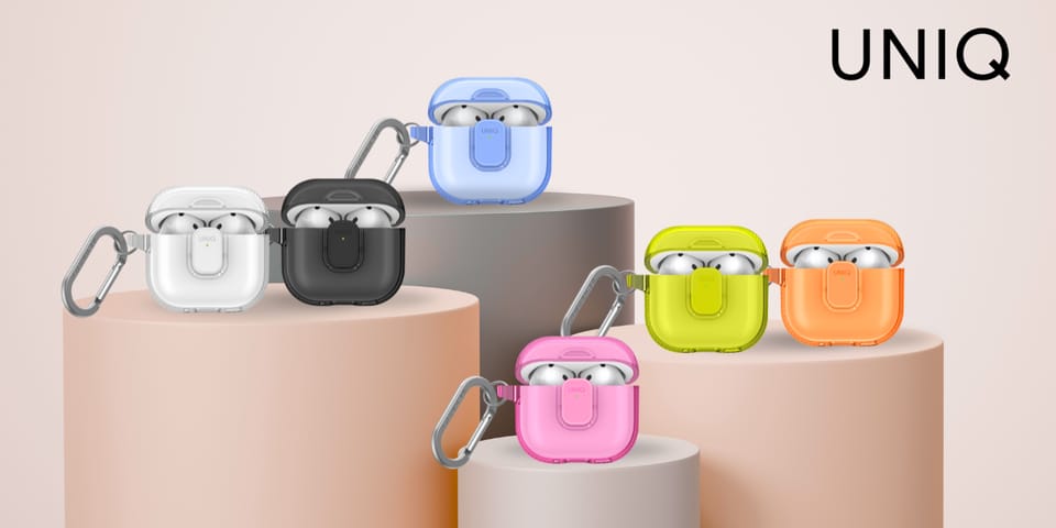 Etui UNIQ Glase Pro do AirPods 4 Lock    Case żółty