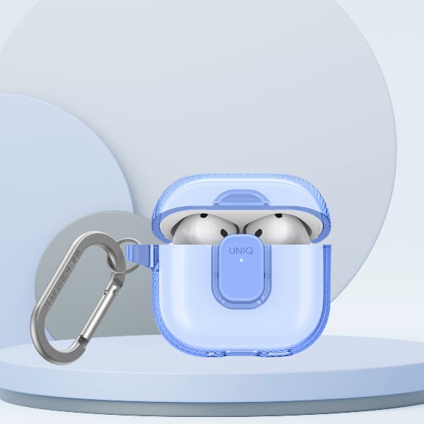 Etui UNIQ Glase Pro do AirPods 4 Lock    Case niebieski