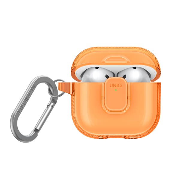 Etui UNIQ Glase Pro do AirPods 4 Lock    Case pomarańczowy