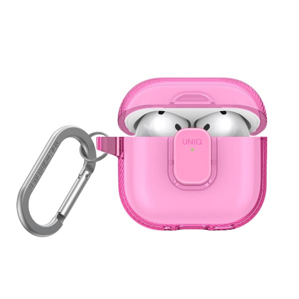 Etui UNIQ Glase Pro do AirPods 4 Lock    Case różowy
