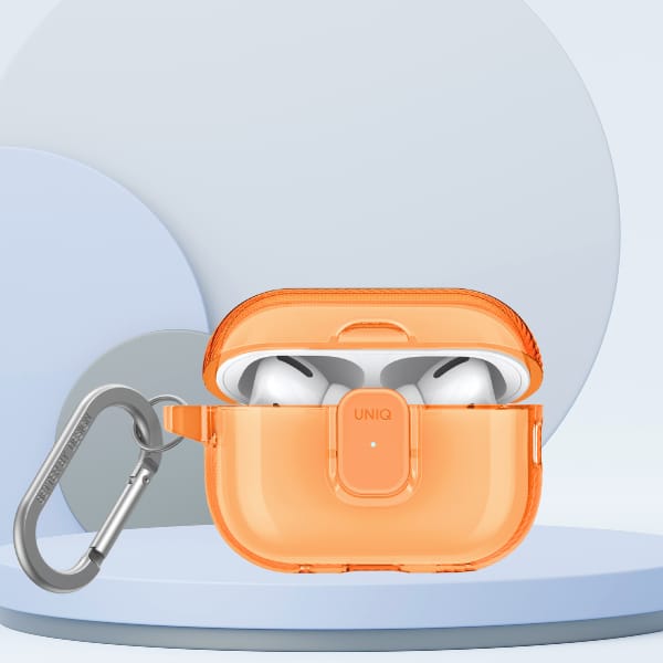 Etui UNIQ Glase Pro do AirPods Pro 2     Lock Case pomarańczowy