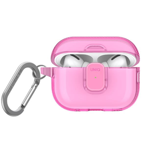 Etui UNIQ Glase Pro do AirPods Pro 2     Lock Case różowy