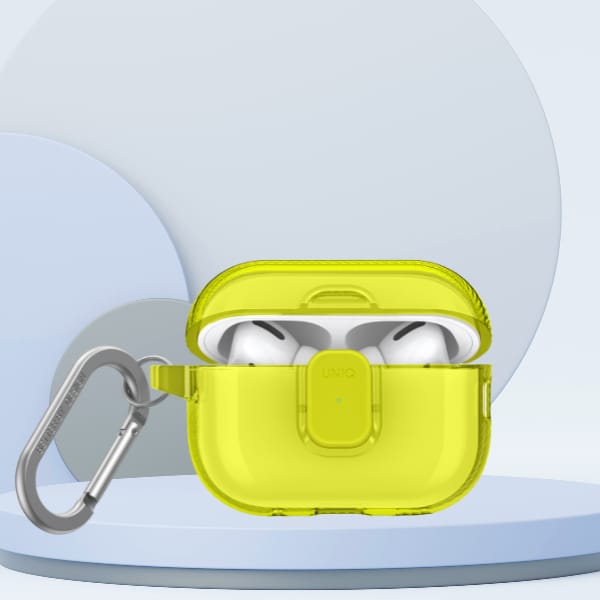 Etui UNIQ Glase Pro do AirPods Pro 2     Lock Case żółty