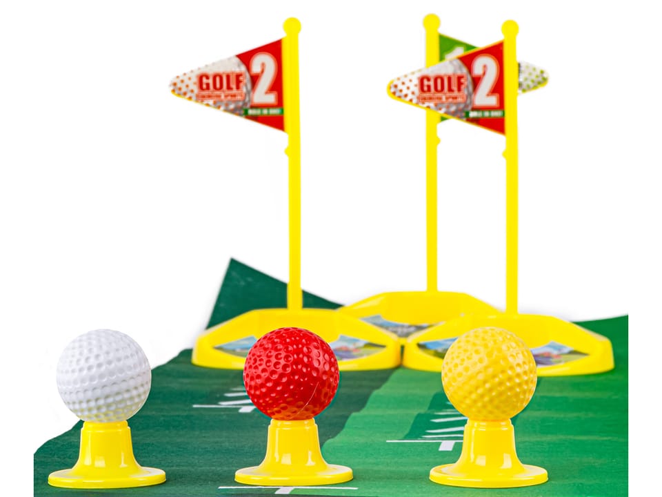Mini golf, Zestaw dla dzieci do gry w mini golfa, Plansza + Kije + Akcesoria