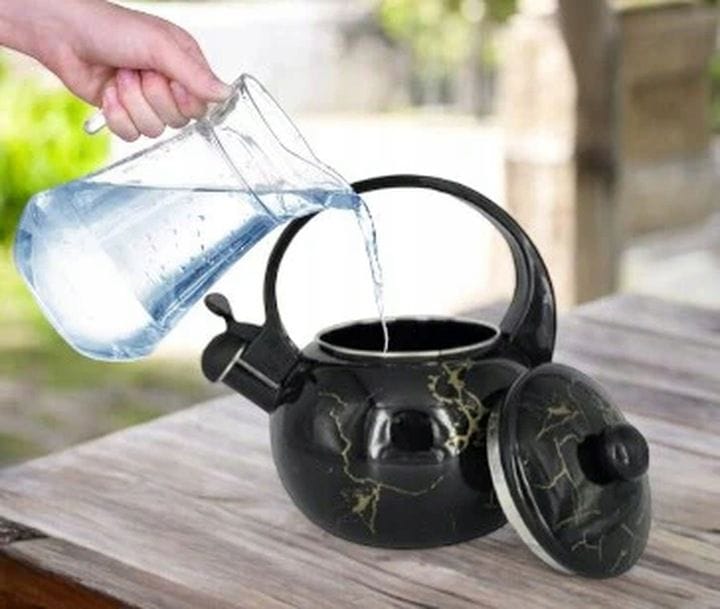 Czajnik emaliowany 2.2L z gwizdkiem. Masterpan MP-2503