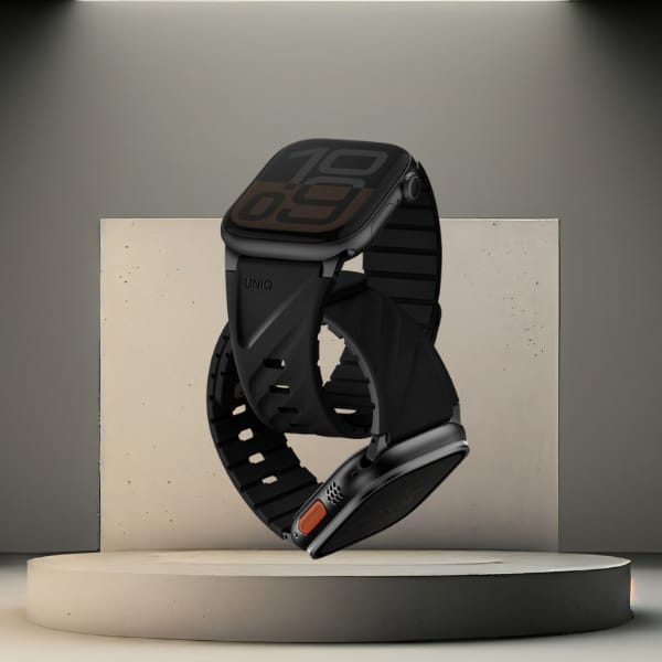 Pasek UNIQ Fluo do Apple Watch           49/46/45/44/42/41/40mm Magnetic czarny